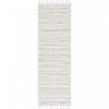 Carpette à poil long Quinto crème à motif de vagues - 2 pi 7 po x 8 pi