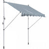 Outsunny 6.6'x5' Manuel Retractable Patio Auvent Fenetre Porte Pare-soleil Pont Auvent Abri Resistant A L'eau Uv Protecteur Vert Et Blanc