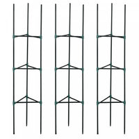 Outsunny Lot De 3 Cages A Tomates, Support Pour Plantes, Vert Fonce