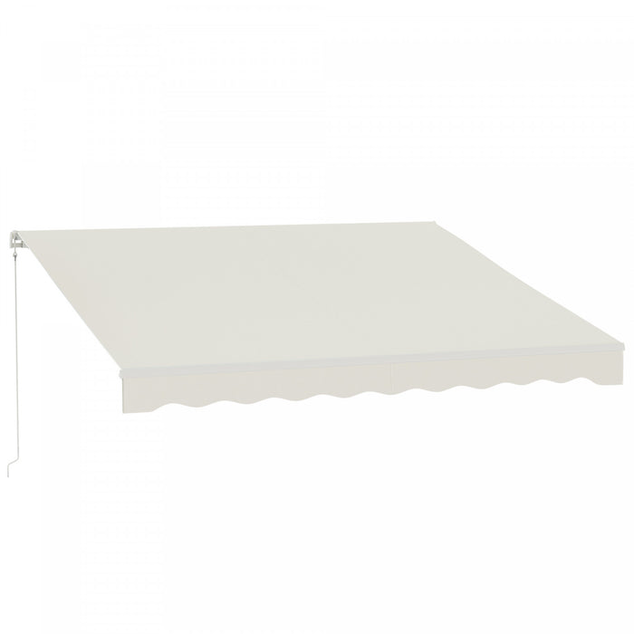 Outsunny Auvent Electrique Retractable 10' X 12' Avec Telecommande, Creme