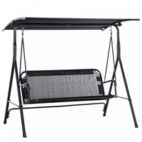 Outsunny Chaise Balancoire De Patio Pour L'exterieur, Noir