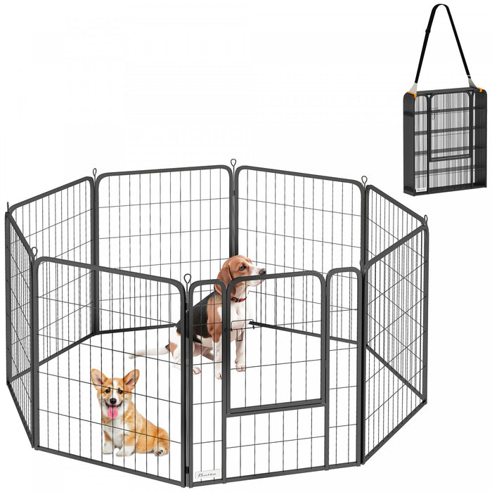 Parc pour chien de 31.5 po avec porte pour moyens chiens