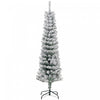Homcom Arbre De Noel Artificiel Fin Floque De Neige Artificielle 5pi