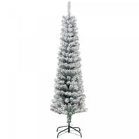 Homcom Arbre De Noel Artificiel Fin Floque De Neige Artificielle 5pi