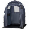 Outsunny Tente De Douche De Camping Pop Up Pliable Portable Avec Fenetres, Tapis De Sol Et Sac De Transport 60\" X 60\" X 82\" Bleu Fonce
