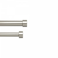 Tringle à rideaux extensible double Cappa de Umbra acier nickel de 1 po - 66 po à 120 po