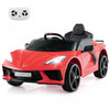Costway 12v Electrique Enfants Rouler Sur La Voiture Avec Telecommande Sans Fil Connexion Lumieres Rouge