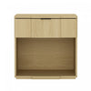 Table de nuit Clive style milieu du siecle 56 cm en chene naturel (1 tiroir)