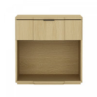  Table de nuit Clive style milieu du siecle 56 cm en chene naturel (1 tiroir)