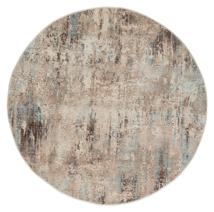 Tapis Traditionnel Malia 5'0\" x 5'0\" en Bleu