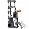 Grand Arbre a Chat de 170 cm avec 7 Poteaux a Gratter, Gris Fonce