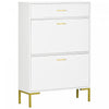 HOMCOM Armoire de rangement pour chaussures moderne avec portes rabattables