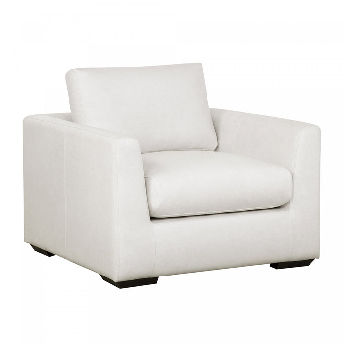 Fauteuil d’appoint contemporain Cleo en tissu creme