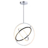 Luminaire suspendu de la collection Trilogy avec lumière à DEL intégrée de 24 po - nickel poli