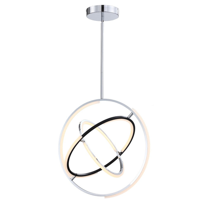 Luminaire suspendu de la collection Trilogy avec lumière à DEL intégrée de 24 po - nickel poli