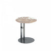Table d’appoint moderne glamour Alondra avec plateau en pierre frittee noire