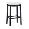 Tabouret bar Claridge en similicuir et sans dossier - noir et blanc