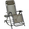 Chaise Longue Ajustable 2 En 1 Outsunny Grise