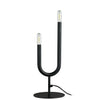 Lampe de table Wand de Dainolite avec fini noir mat et 2 ampoules