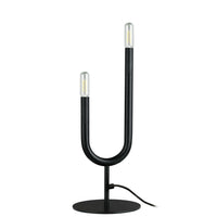 Lampe de table Wand de Dainolite avec fini noir mat et 2 ampoules