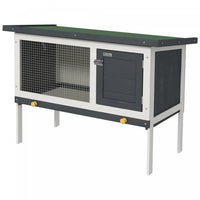 Pawhut Clapier A Lapin En Bois, Cage A Lapin, Maison Pour Cochon D'inde Avec Plateau Coulissant Et T
