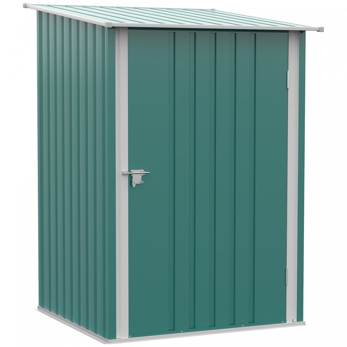 Outsunny Remise De Rangement De Jardin Adossee 3,3 Pi X 3,4 Pi, Vert