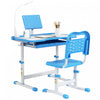 Qaba Ensemble Bureau Et Chaise Pour Enfant Bureau D'ecriture Reglable, Bleu