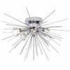 Plafonnier affleuré Vega de Dainolite avec fini argenté et chromé poli, et 4 ampoules