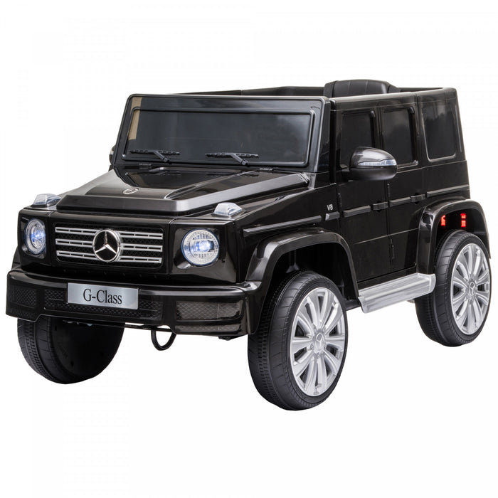 Aosom Jouet Electrique Mercedes Benz G500 Pour Enfants A Piles 12v Compatible Avec Telecommande Parentale Musique Allume Des Roues De Suspension Mp3