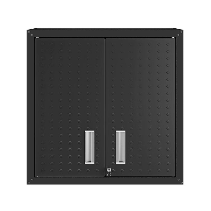 Armoire flottante Fortress de 30 po en métal texturé avec tablettes réglables pour le garage - gris anthracite
