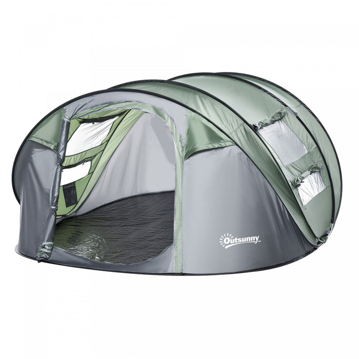 Outsunny Tente De Camping 5 Personnes Tente Pop Up Automatique