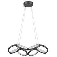 Lustre Philo de Dainolite en silicone blanc qui diffuse la lumière, avec fini noir mat et ampoule de 64 W