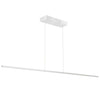 Luminaire suspendu horizontal Array de Dainolite de 72 po en acrylique blanc qui diffuse la lumière, avec fini blanc mat et ampoule à DEL de 56 W