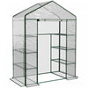 Outsunny 56\" X 29\" X 77\" Serre Portable Plante De Jardin , Maison Chaude Avec Etageres A 4 Niveaux Et Porte A Glissiere Enroulable, Transparent