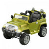 Aosom Voiture Electrique A Chevaucher 12v Enfants Jouet Camion Avec Telecommande 2 Vitesses Lumieres Mp3 Lcd Indicateur De Puissance, Vert