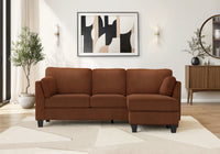 Canape Chaise Longue Rembourre, Tissu Rouille, Moderne, Contemporain