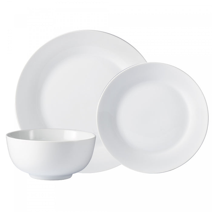 Ensemble de Vaisselle H2K Aspen en Porcelaine, 12 Morceaux, Service pour 4 Personnes