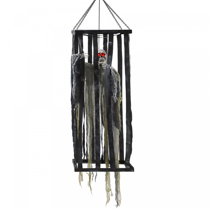 Outsunny Decoration D'halloween Animee, Squelette Faucheur Animatronique