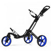 Goplus Pliant Golf Pousser Chariot W / Tableau De Bord Poignee Reglable Roue Pivotante Bleu