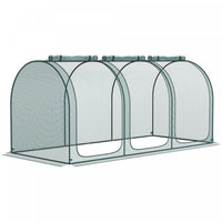 Outsunny Cage De Culture 9 X 4pi Avec Portes Zippees Sac De Rangement, Vert