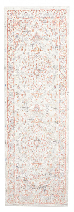 Tapis de Couloir Traditionnel Seline 2'8\" x 8'2\" en Ivoire