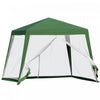 Outsunny Tente de reception, auvent d'exterieur Gazebo, abri pare-soleil, vert