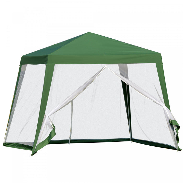 Outsunny Tente de reception, auvent d'exterieur Gazebo, abri pare-soleil, vert