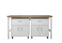 Ensemble de garage moderne Fortress 3 pieces en blanc