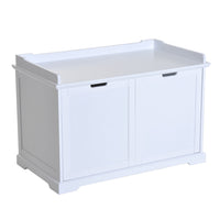 Pawhut Boite A Litiere Pour Chat Couverte 2 En 1 Toilettes Rangement Hideaway Armoire Banc Decor A L