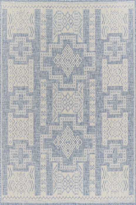 Tapis Transitionnel Nyra 6'6\" x 9'0\" en Bleu