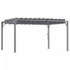 Outsunny Pergola Exterieure De 12.8' X 9.7' Avec Toit Retractable, Gris