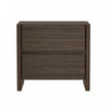 Table de nuit moderne Linda 24\" en noyer brun (2 tiroirs)