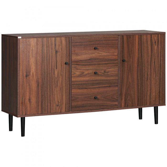 HOMCOM Buffet de Cuisine avec 2 Armoires 3 Tiroirs Table Buffet