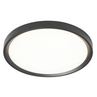Plafonnier affleuré Frida de Dainolite avec fini noir sablé et ampoule de 30 W